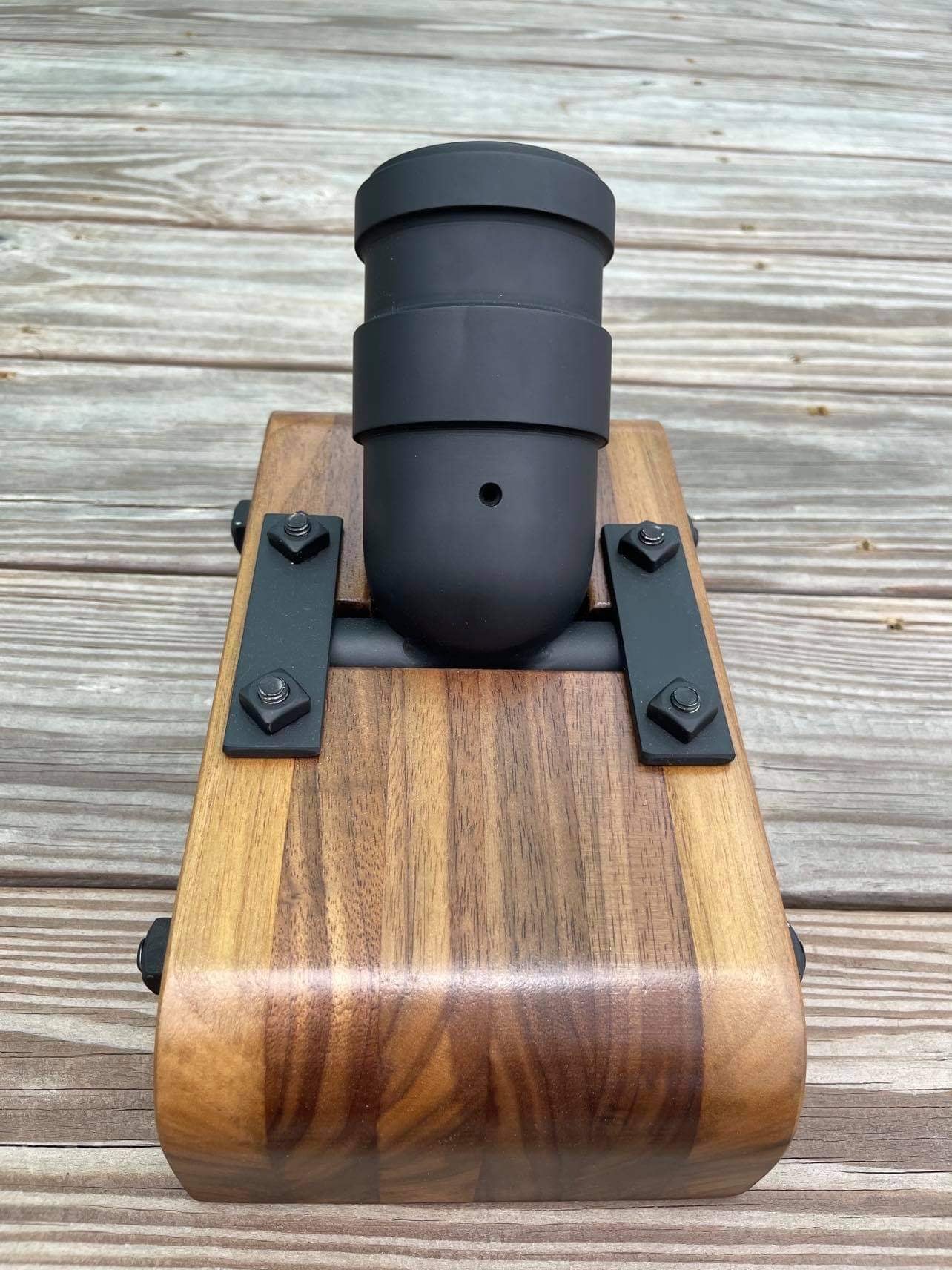 Coehorn Mortar Complete With Black Walnut Base / Golgball Bore