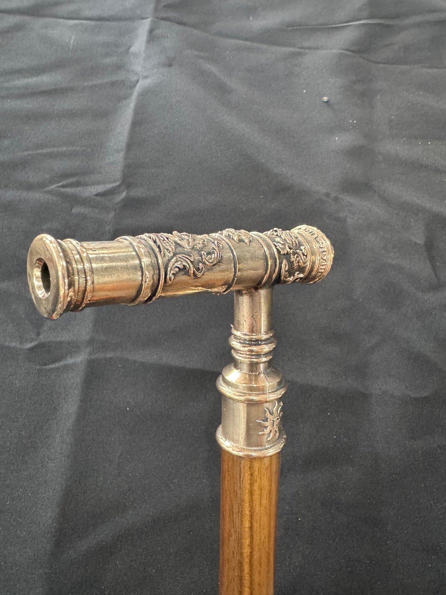 Spanish style Cheroot/Cast Bronze/ Cannon Cane