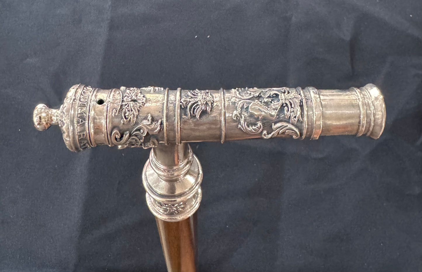 Spanish style Cheroot/Cast Bronze/ Cannon Cane