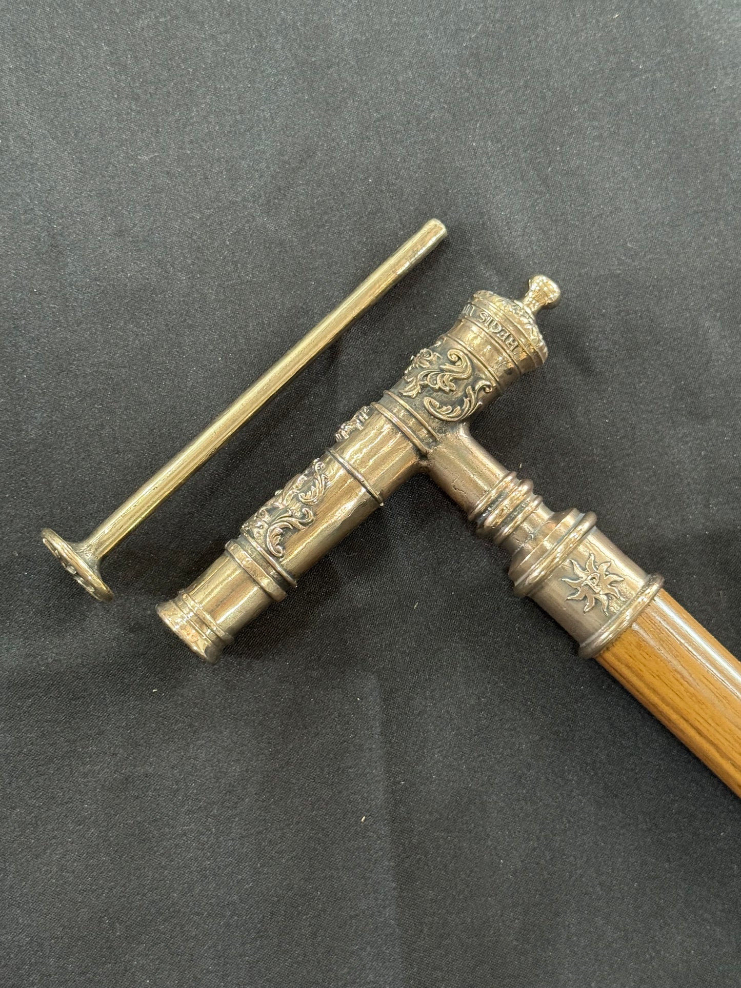 Spanish style Cheroot/Cast Bronze/ Cannon Cane
